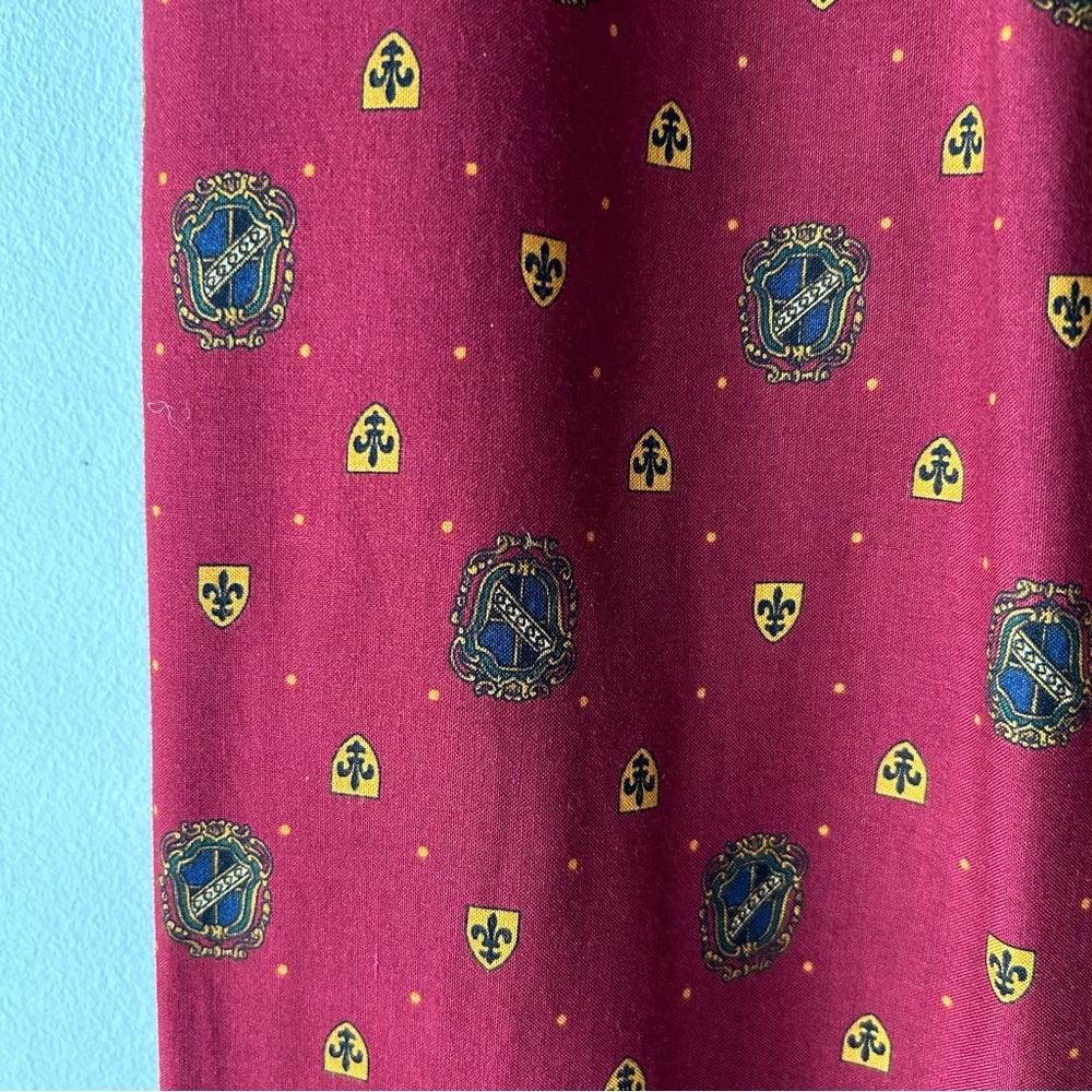 Pendleton Classic Vintage Signature Crest Crown Wrap Maxi Skirt Red Gold 12 - Picture 12 of 14
